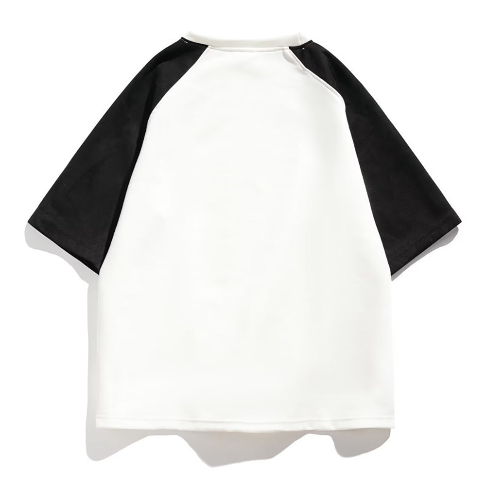 Men Colourblocked Round Neck Regular Fit T-shirt