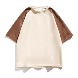 Men Colourblocked Round Neck  Relaxed Fit T-shirt