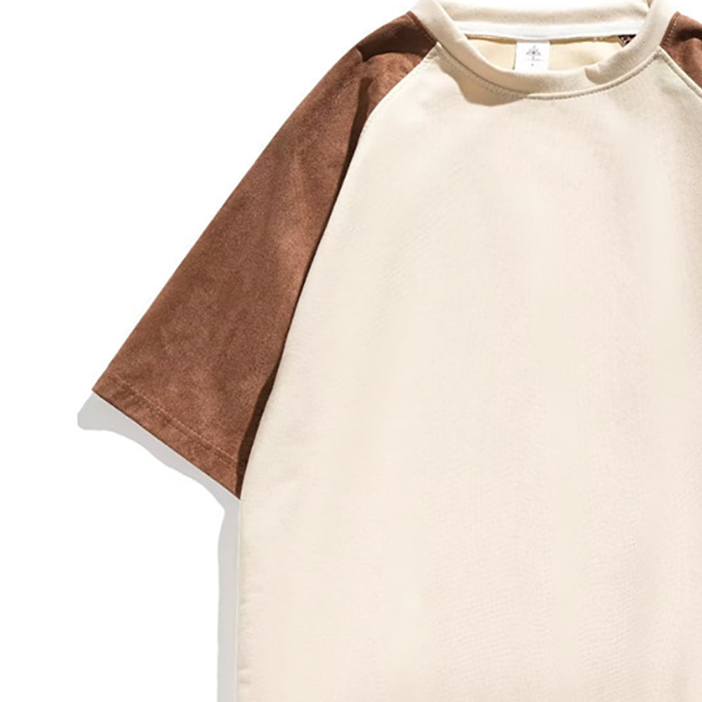 Men Colourblocked Round Neck  Relaxed Fit T-shirt