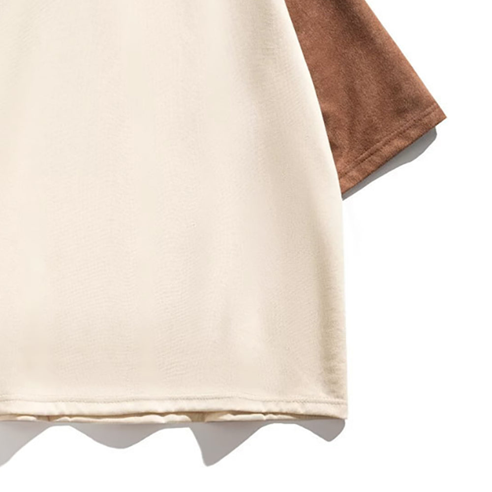 Men Colourblocked Round Neck  Relaxed Fit T-shirt