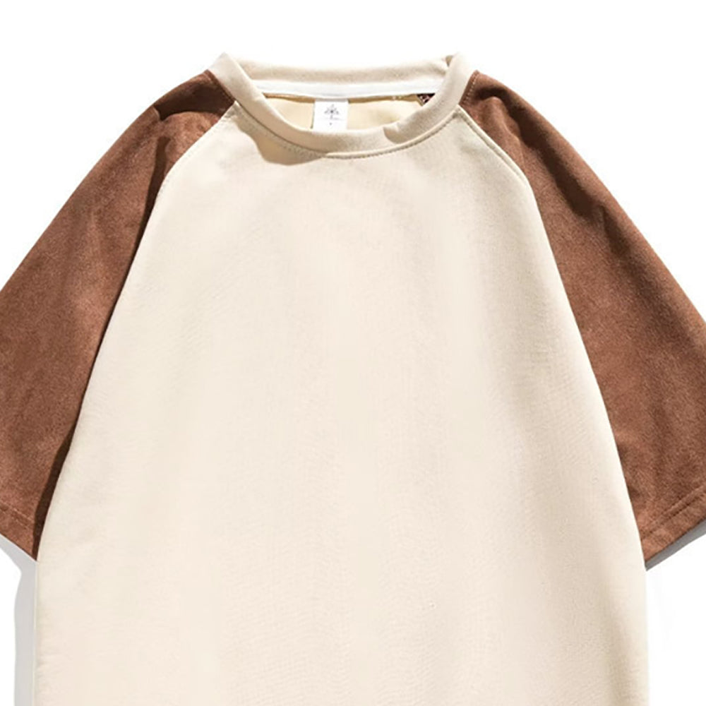 Men Colourblocked Round Neck  Relaxed Fit T-shirt