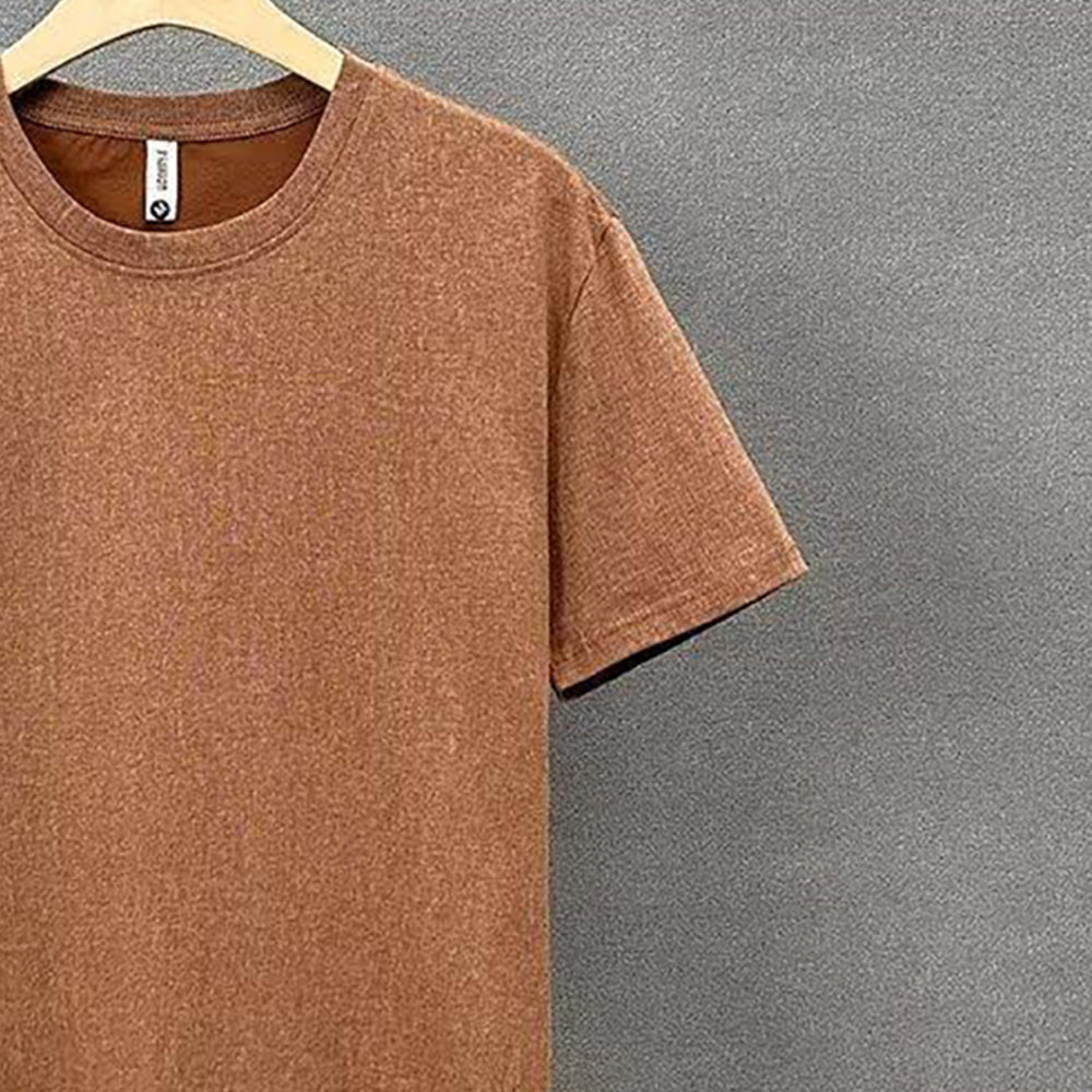 Men Solid Round Neck  T-shirt