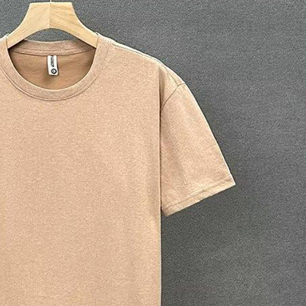Men Solid Round Neck  T-shirt