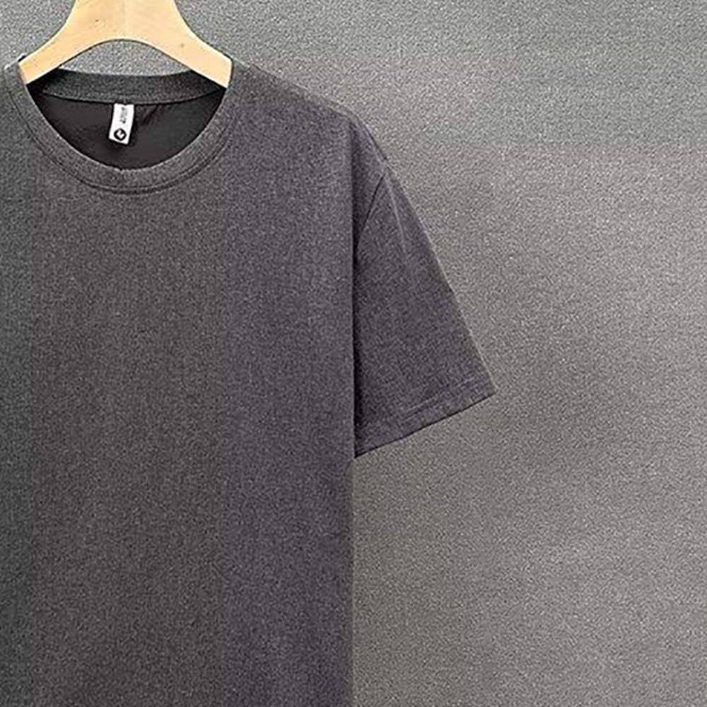 Men Solid Round Neck  T-shirt