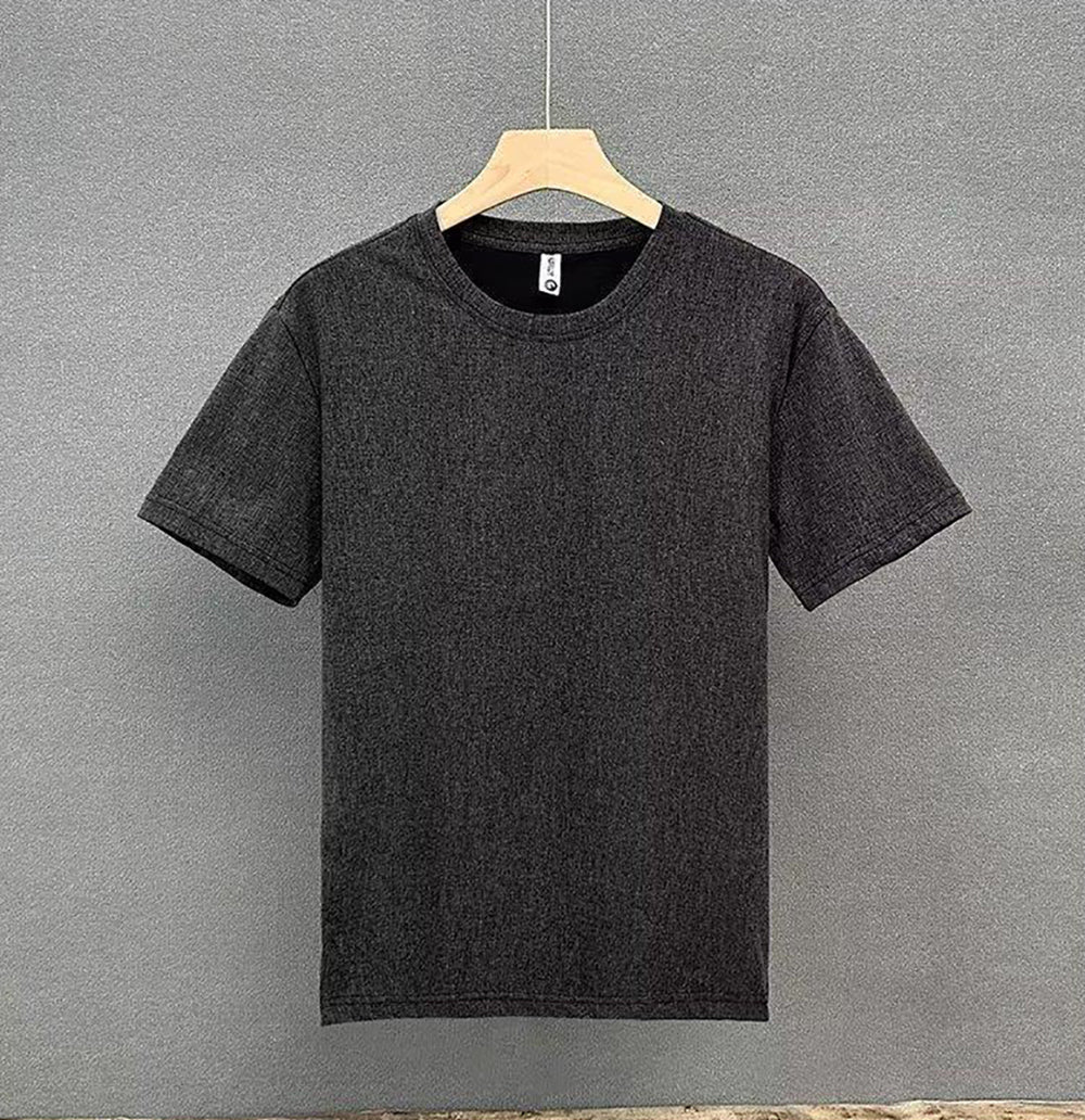 Men Solid Round Neck  T-shirt