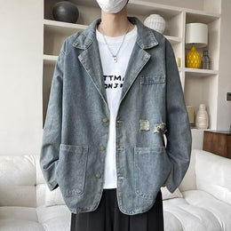 Men Lightweight Open Front Jacket