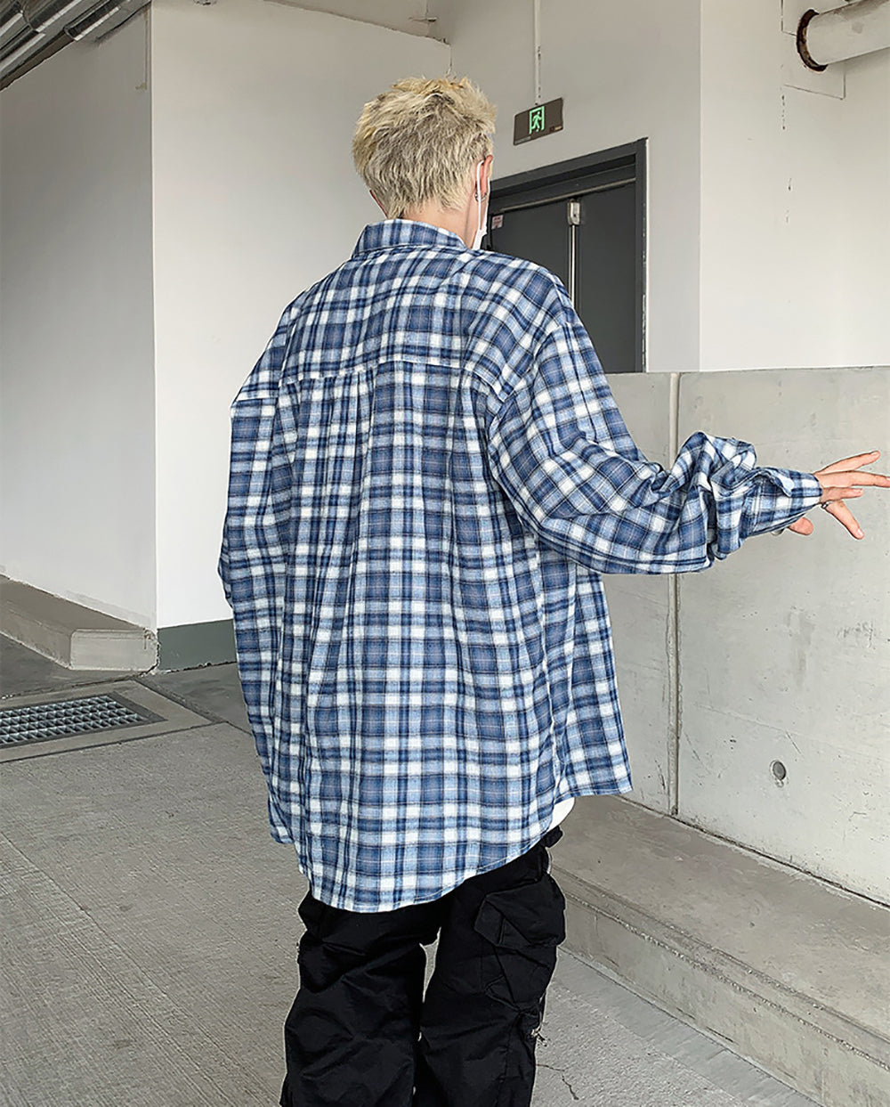 Oversized Gingham Checked Casual Shirt