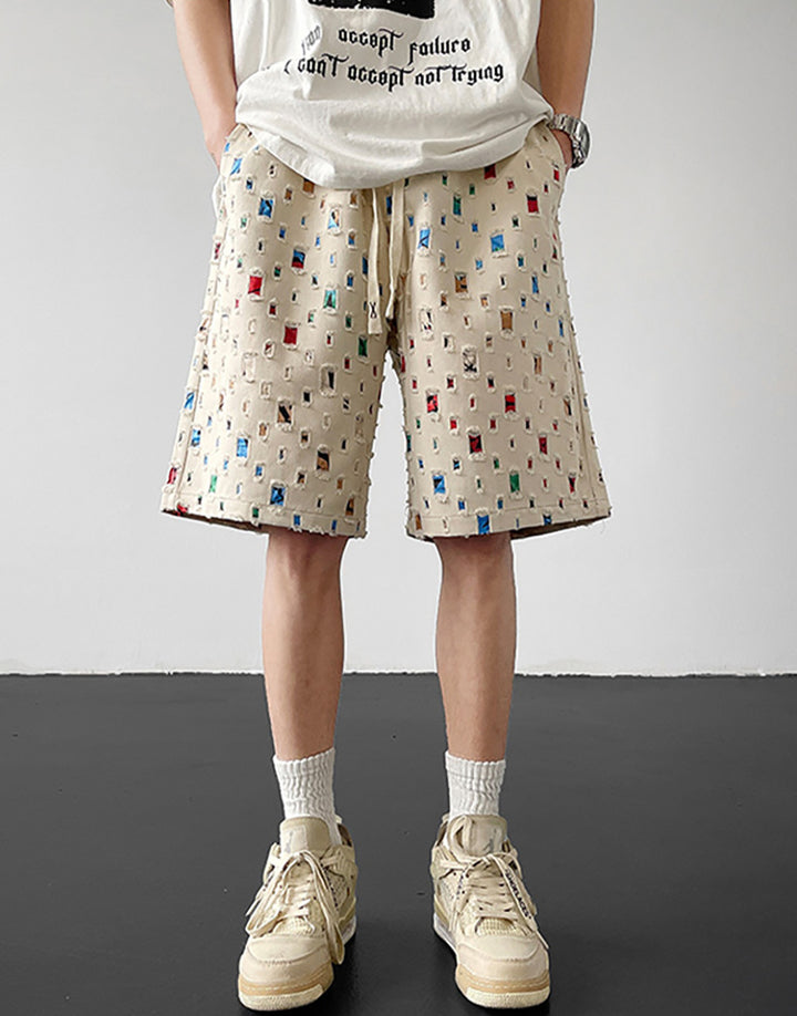 Men Printed Loose Fit Mid-Rise Shorts