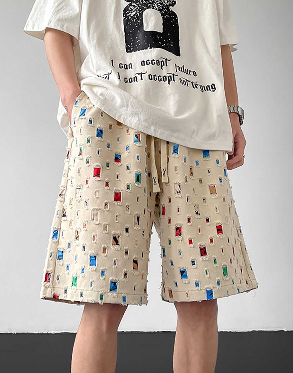 Men Printed Loose Fit Mid-Rise Shorts