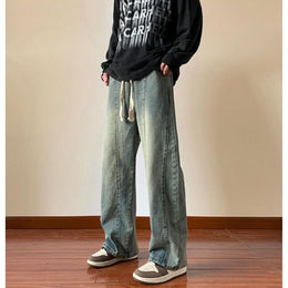 Men Wide Leg Medium Fade Jeans