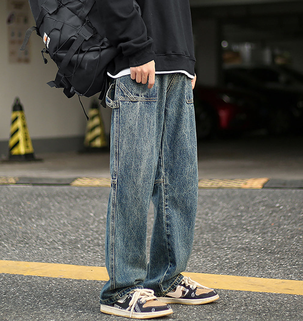 Men Baggy Fit Medium Shade Jeans