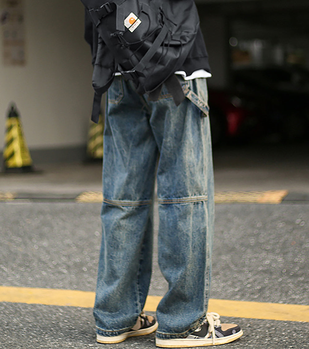 Men Baggy Fit Medium Shade Jeans