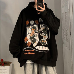 Men Printed Hooded Sweatshirt