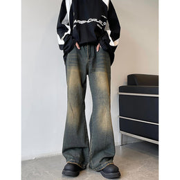 Men Wide Leg Fade Jeans