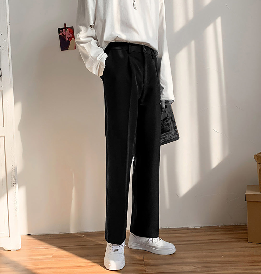 Men Solid Mid-Rise Easy Wash Trousers