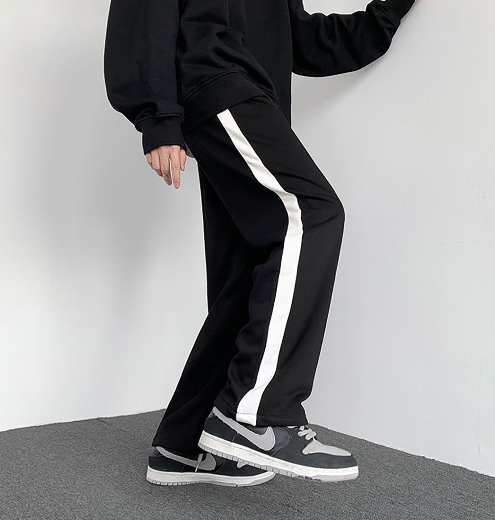 Men Straight Fit Side Striped Joggers
