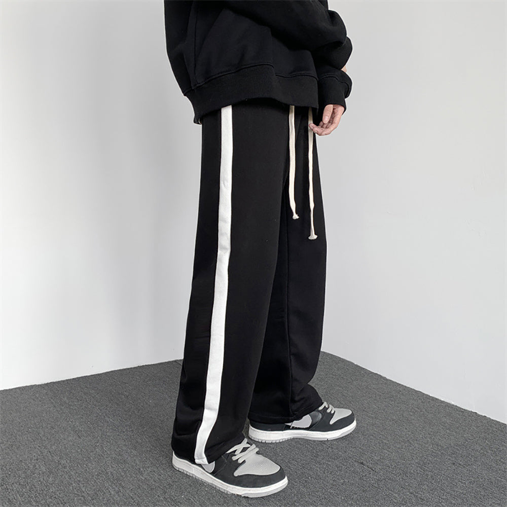 Men Straight Fit Side Striped Joggers