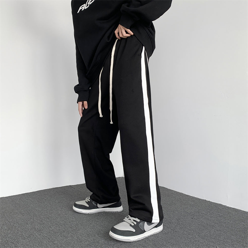 Men Straight Fit Side Striped Joggers