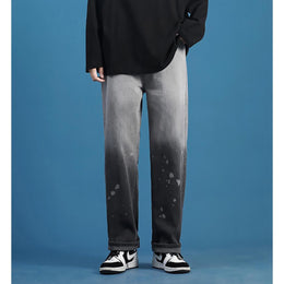 Men Straight Fit Light Fade Mid-Rise Bleached Jeans