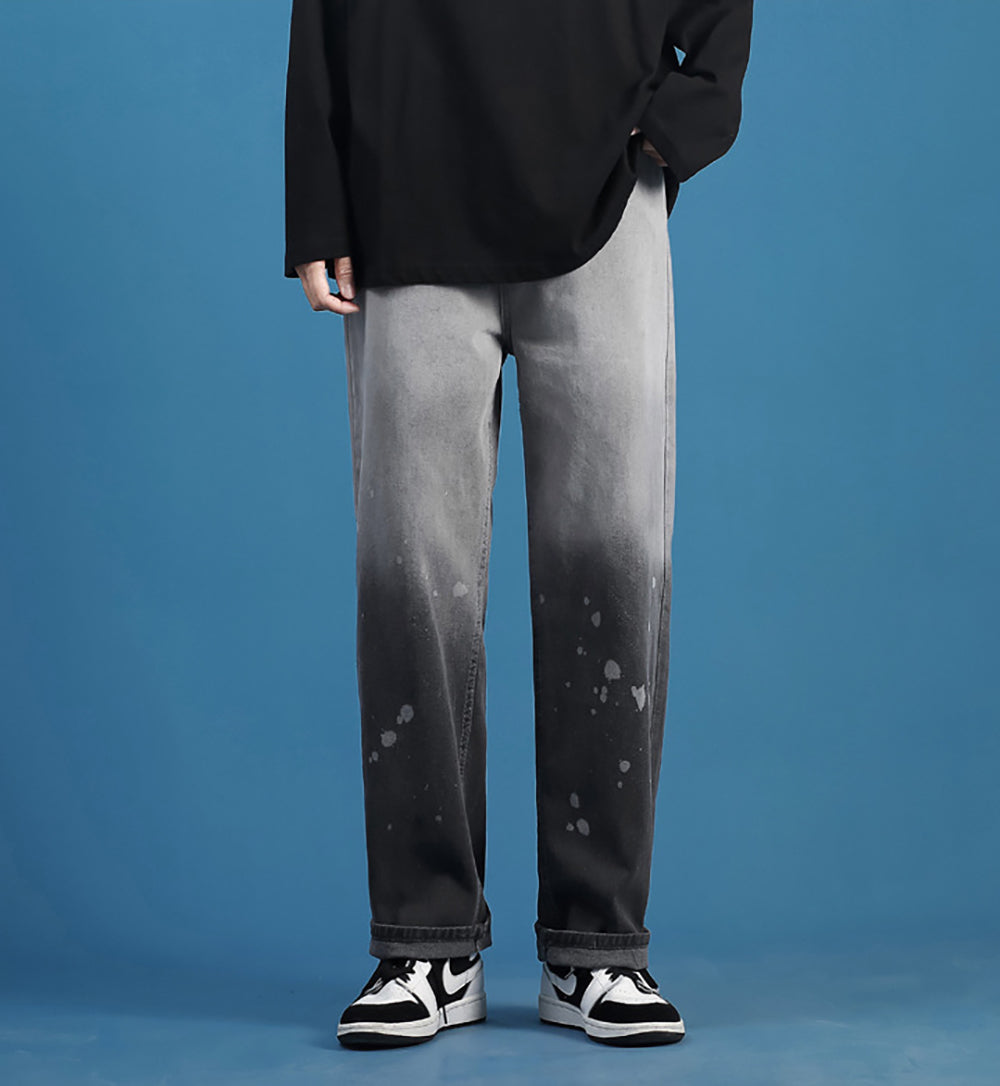 Men Straight Fit Light Fade Mid-Rise Bleached Jeans