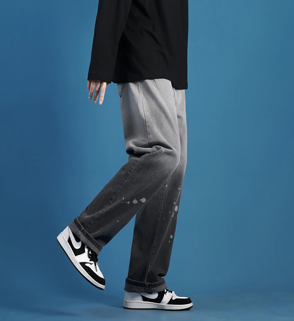 Men Straight Fit Light Fade Mid-Rise Bleached Jeans