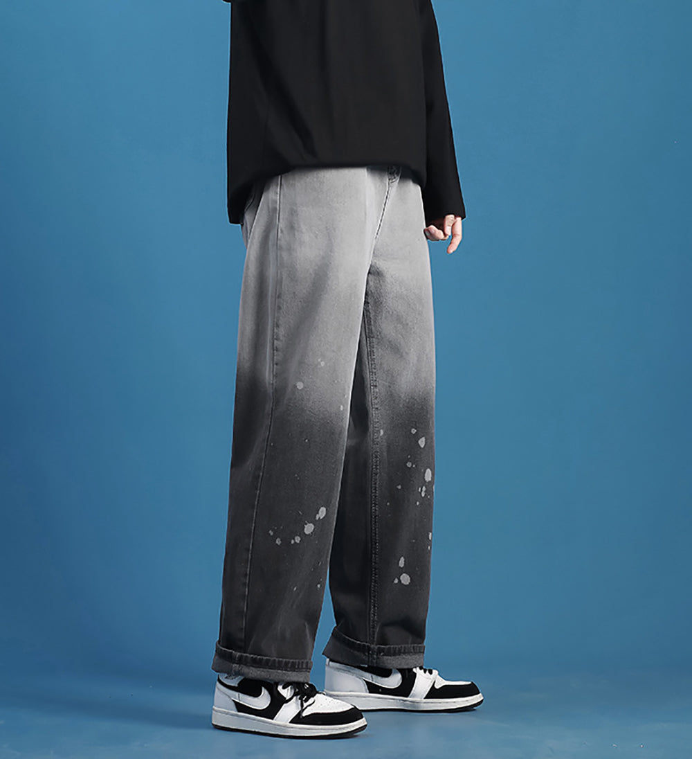 Men Straight Fit Light Fade Mid-Rise Bleached Jeans