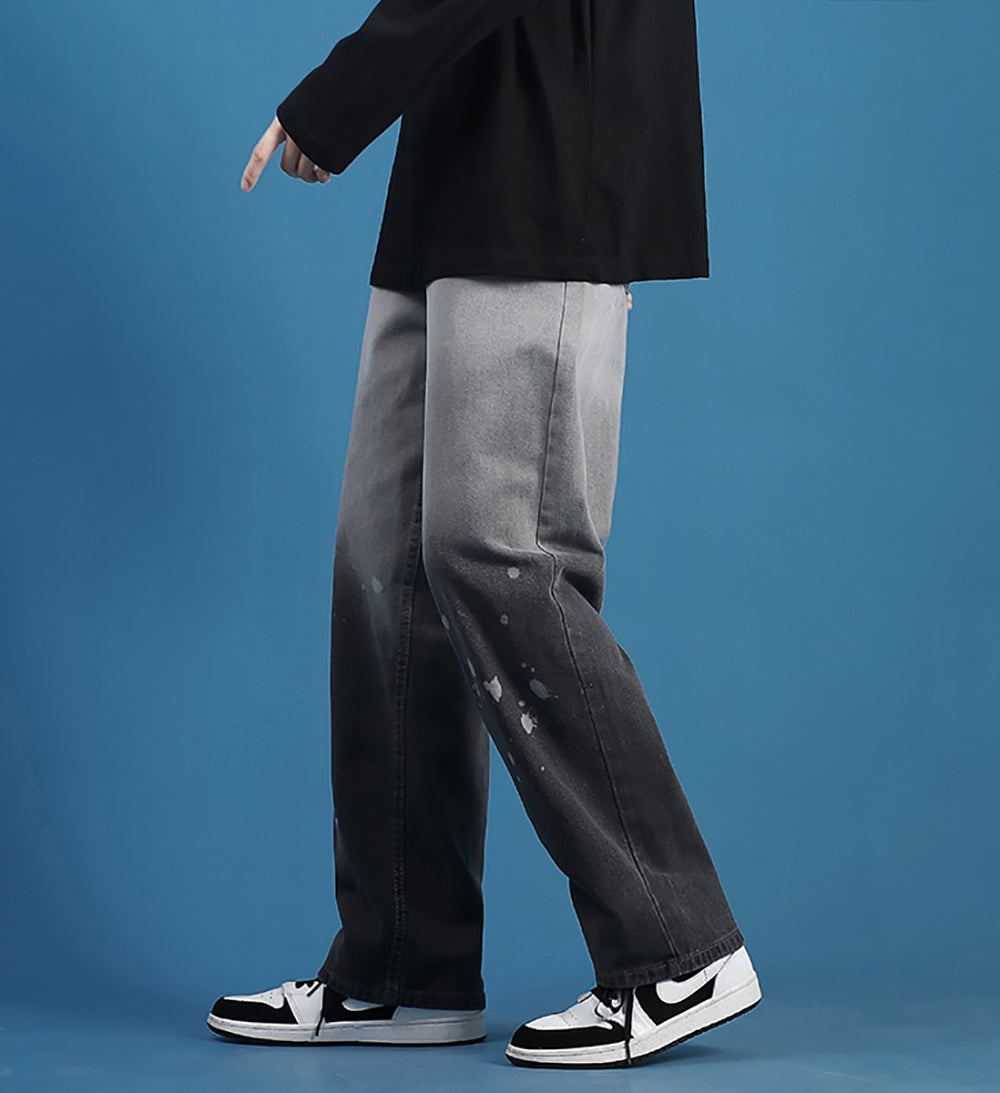 Men Straight Fit Light Fade Mid-Rise Bleached Jeans