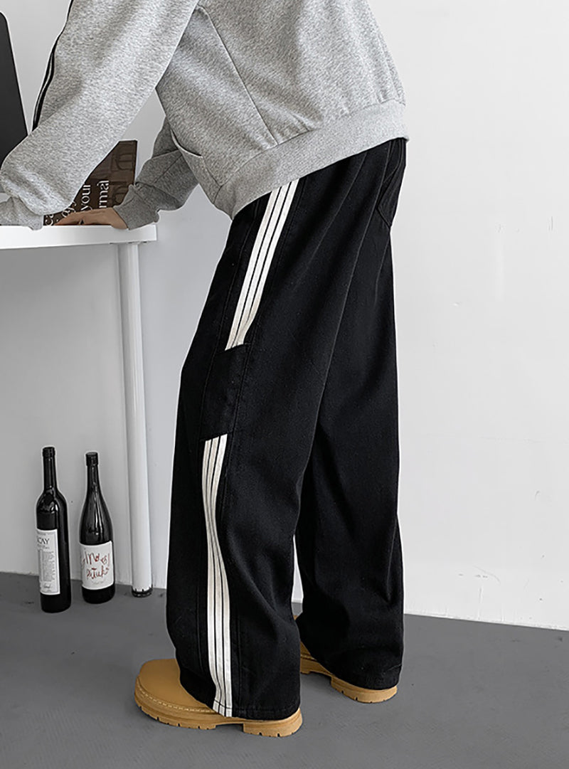 Men Striped Mid-Rise Jeans