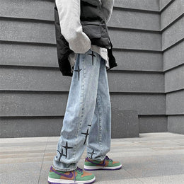 Men Baggy Fit Mid-Rise Light Fade Jeans