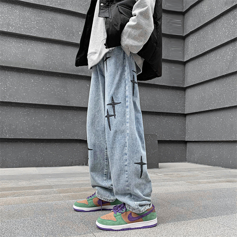 Men Baggy Fit Mid-Rise Light Fade Jeans