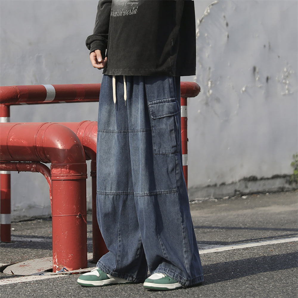 Men Mid-Rise Wide Leg Jeans
