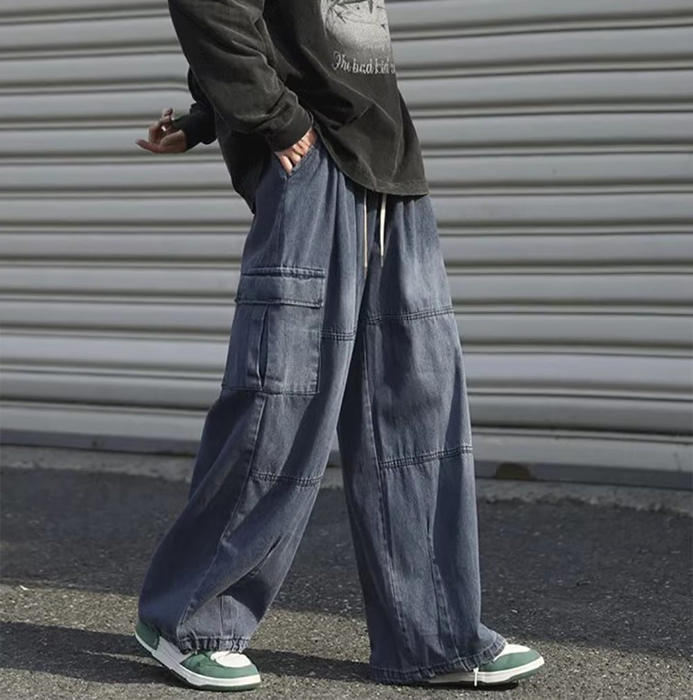Men Mid-Rise Wide Leg Jeans