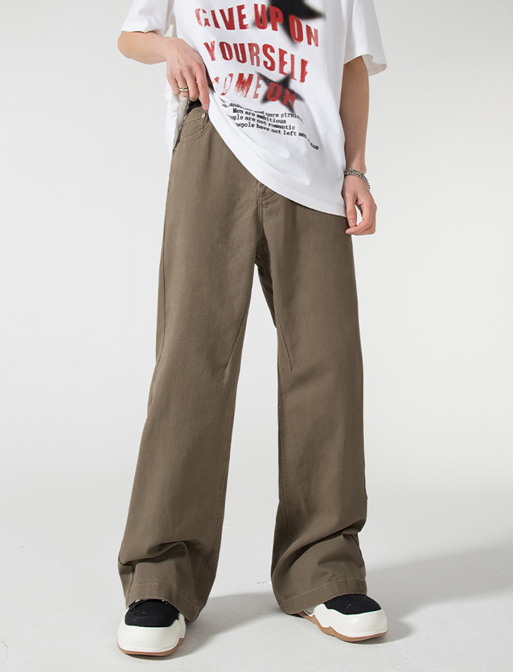 Men Mid-Rise Wide Leg Jeans