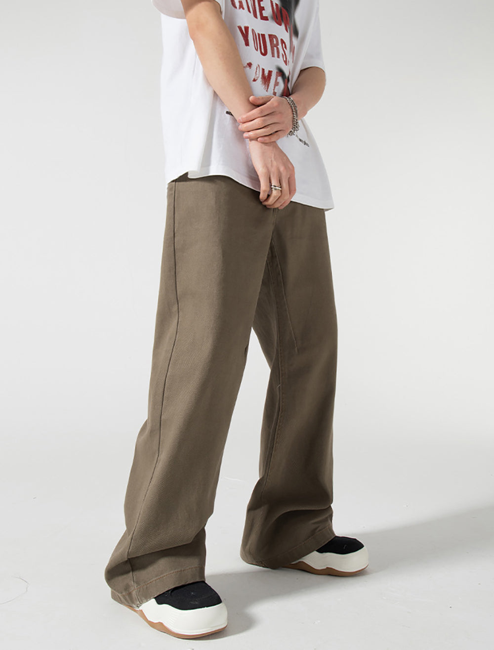 Men Mid-Rise Wide Leg Jeans
