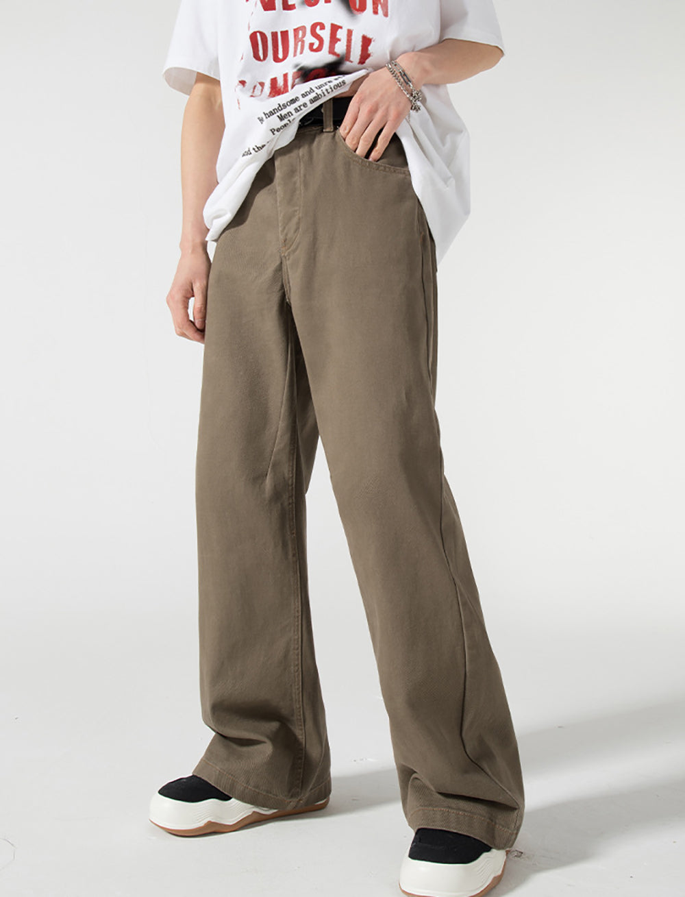 Men Mid-Rise Wide Leg Jeans