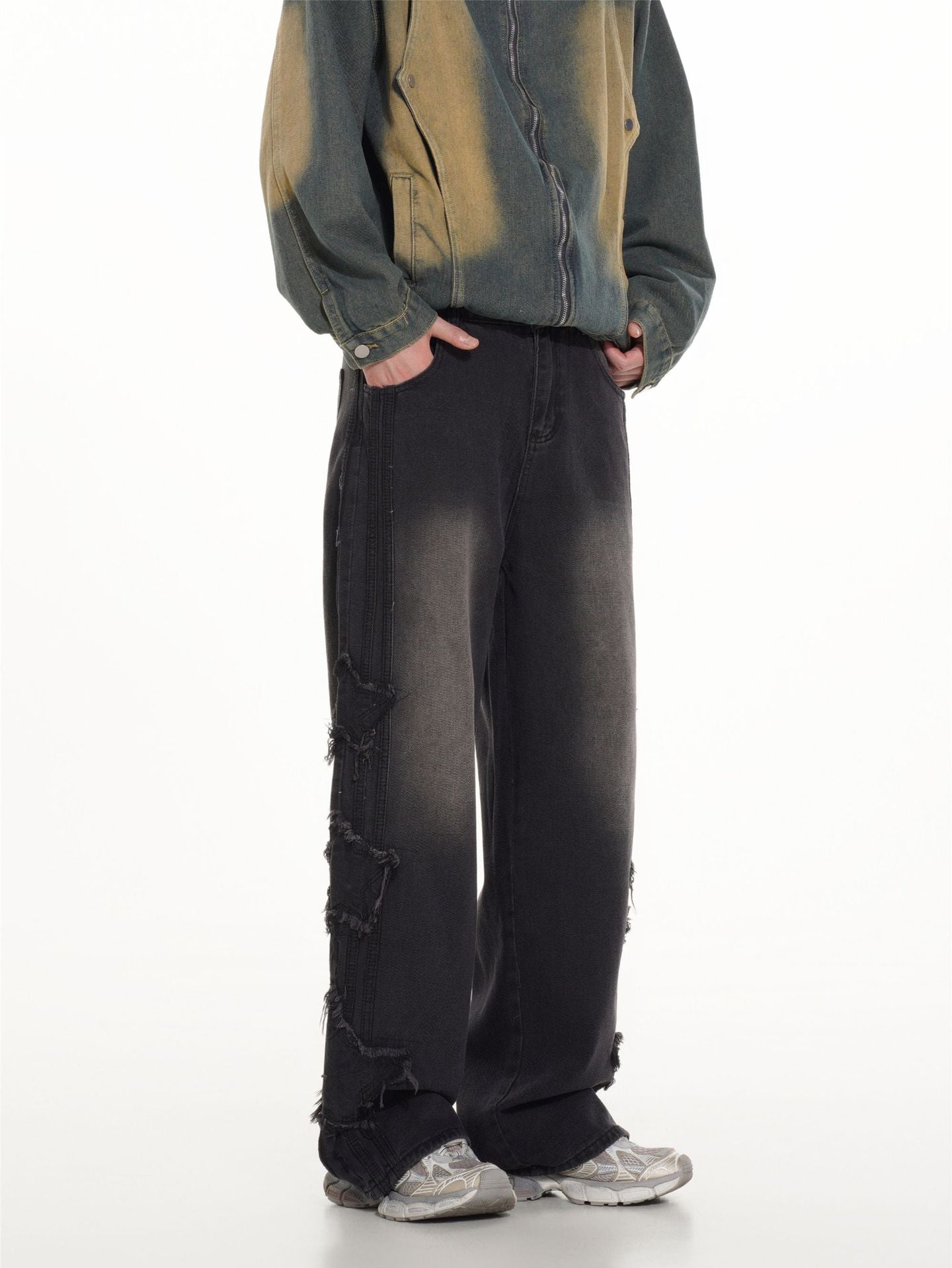 Men Relaxed Fit Light Fade Cotton Jeans
