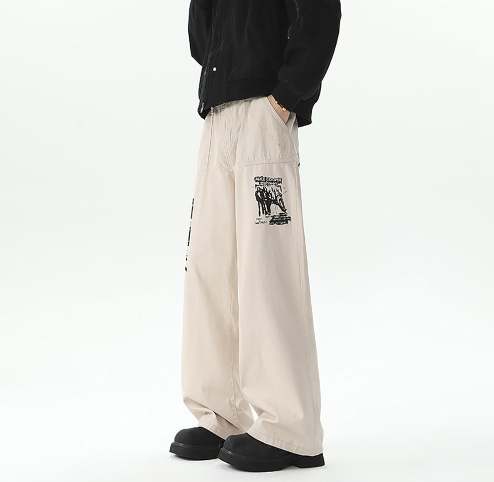 Men Wide Leg Jeans