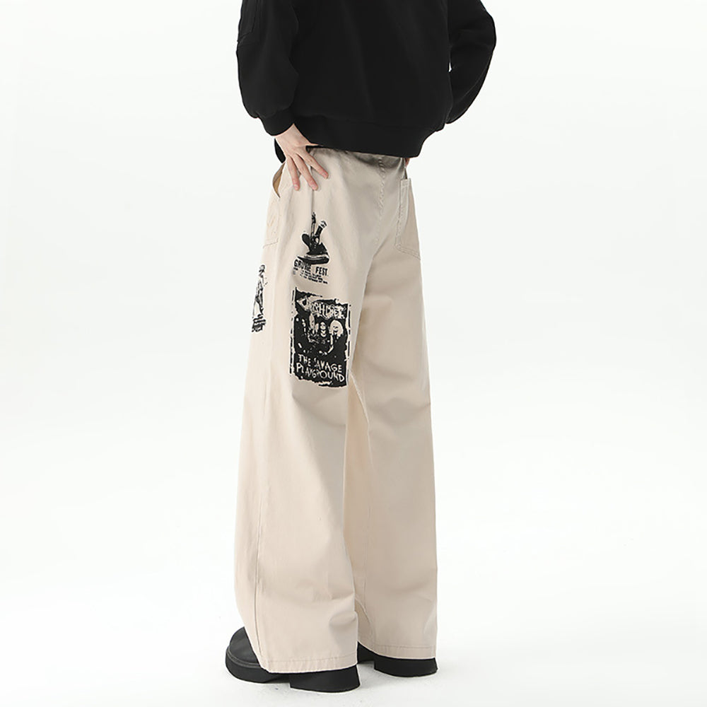 Men Wide Leg Jeans