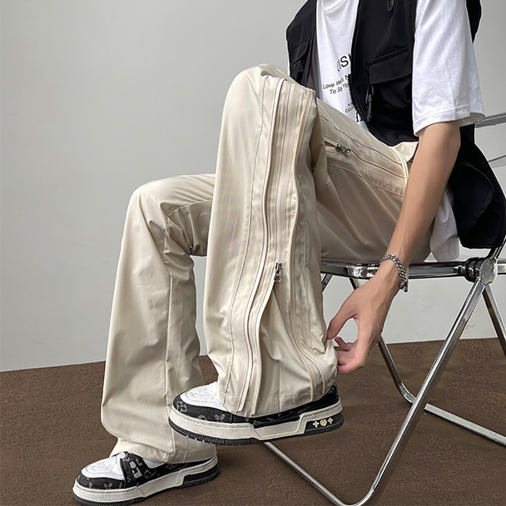 Men Loose Fit Wide Leg Trousers
