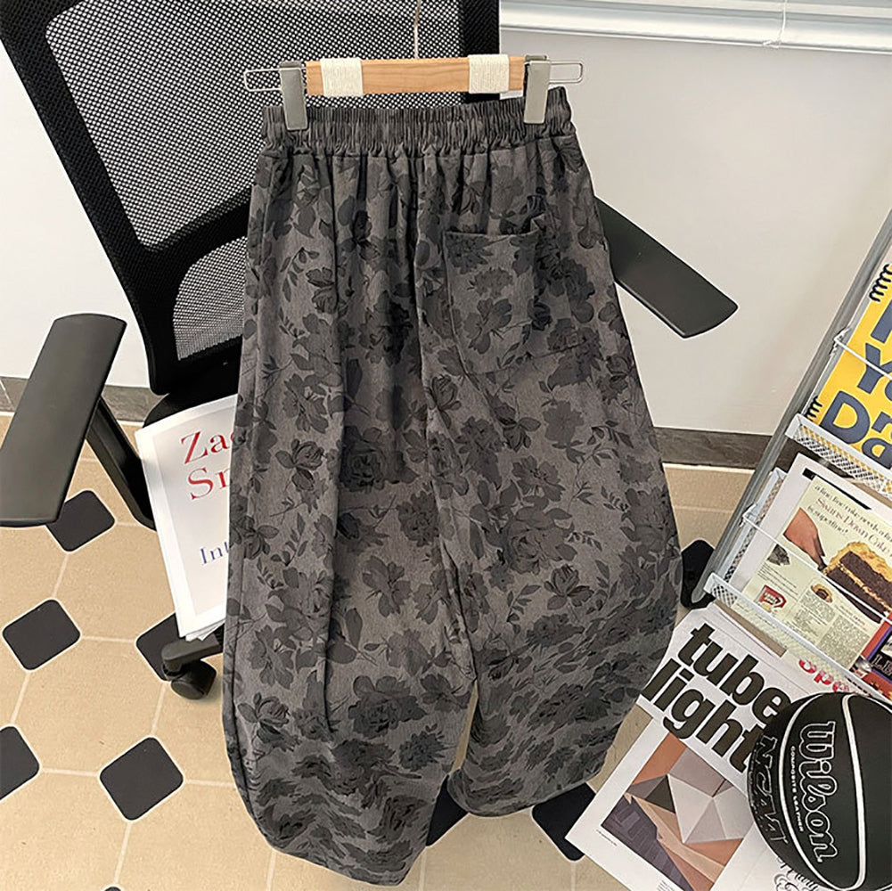 Men Printed Straight Fit Easy Wash Pleated Chinos Trousers