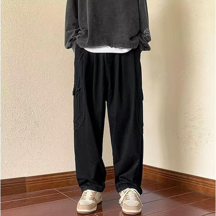 Men Loose Fit Easy Wash Mid-Rise Chinos