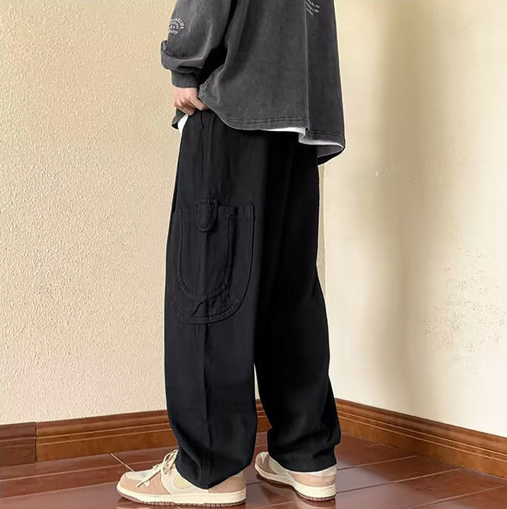 Men Loose Fit Easy Wash Mid-Rise Chinos