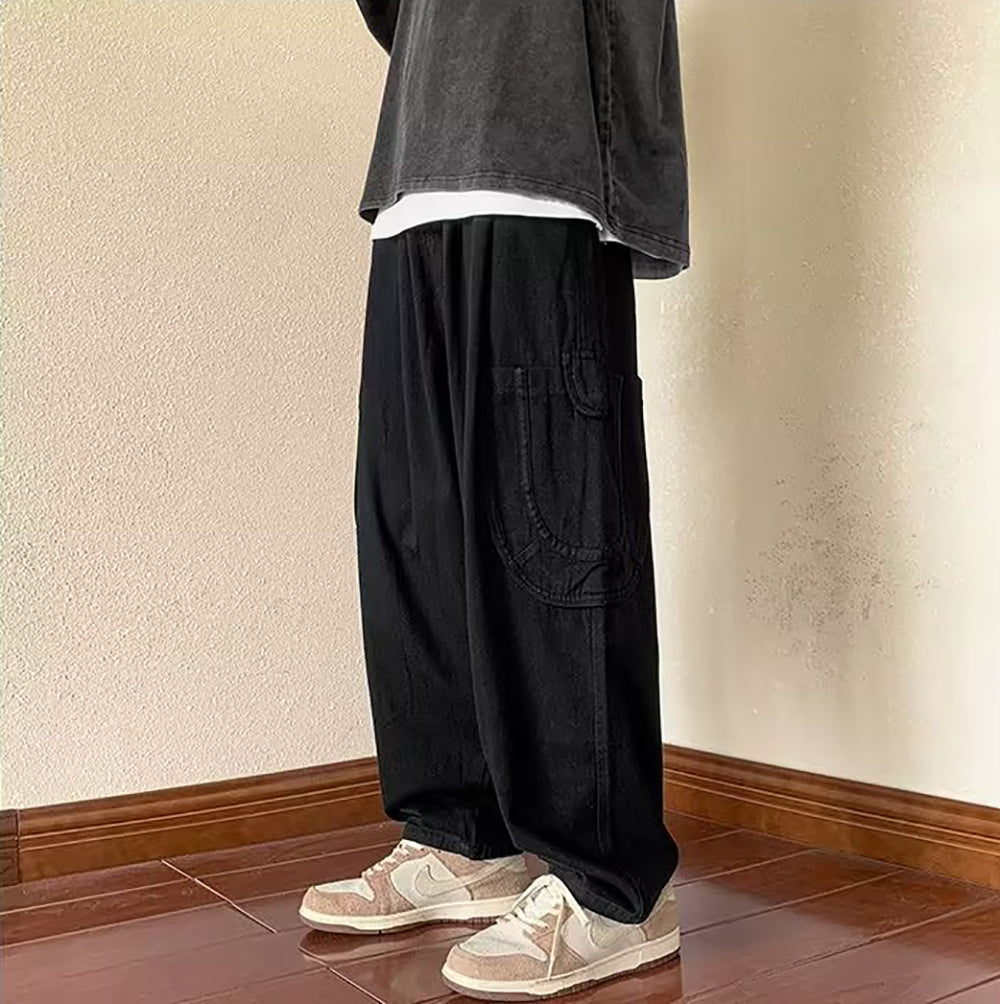 Men Loose Fit Easy Wash Mid-Rise Chinos