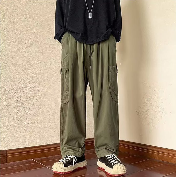 Men Loose Fit Cargo Trousers