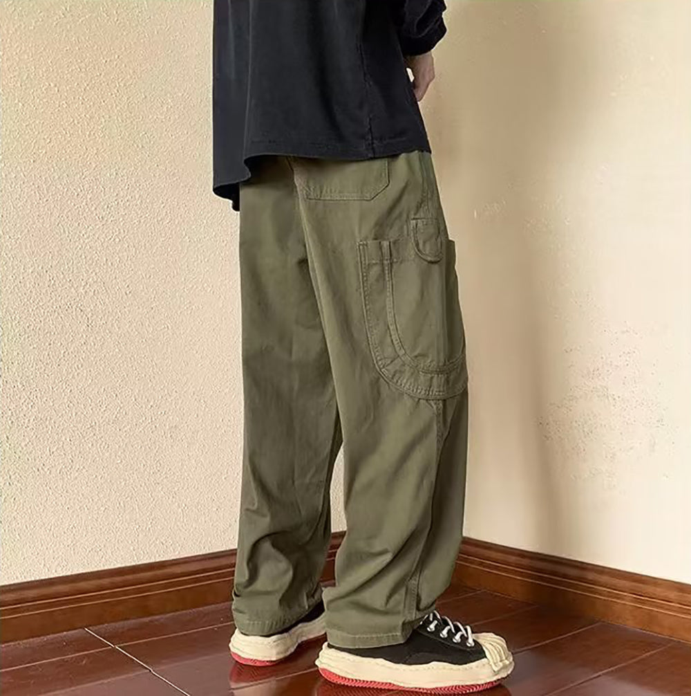 Men Loose Fit Cargo Trousers