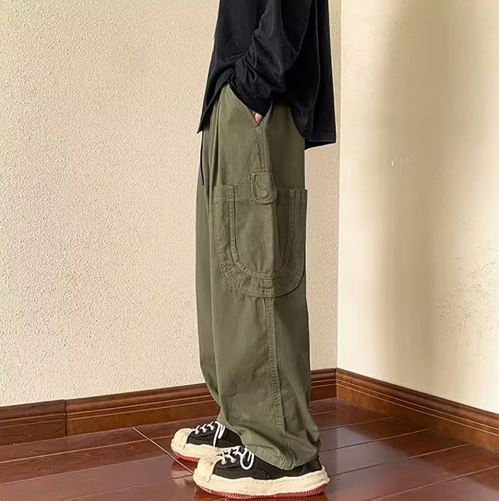Men Loose Fit Cargo Trousers