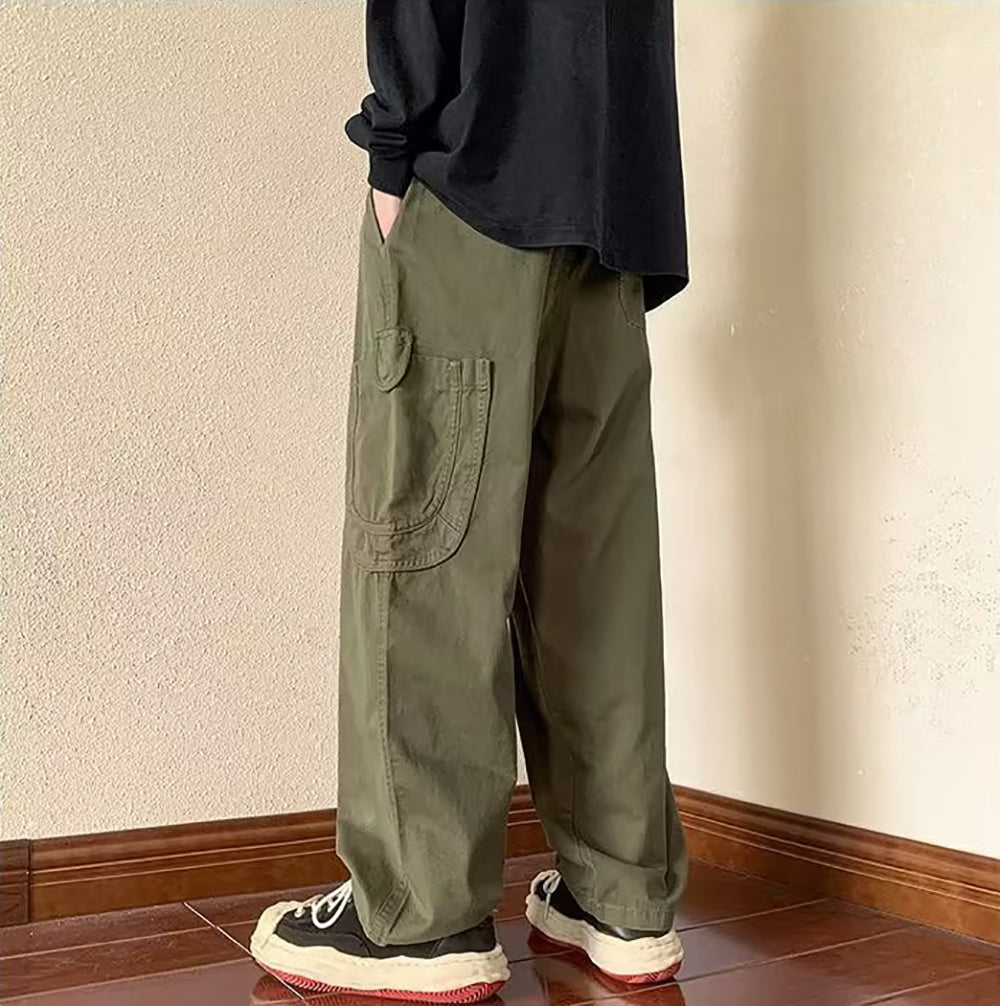 Men Loose Fit Cargo Trousers
