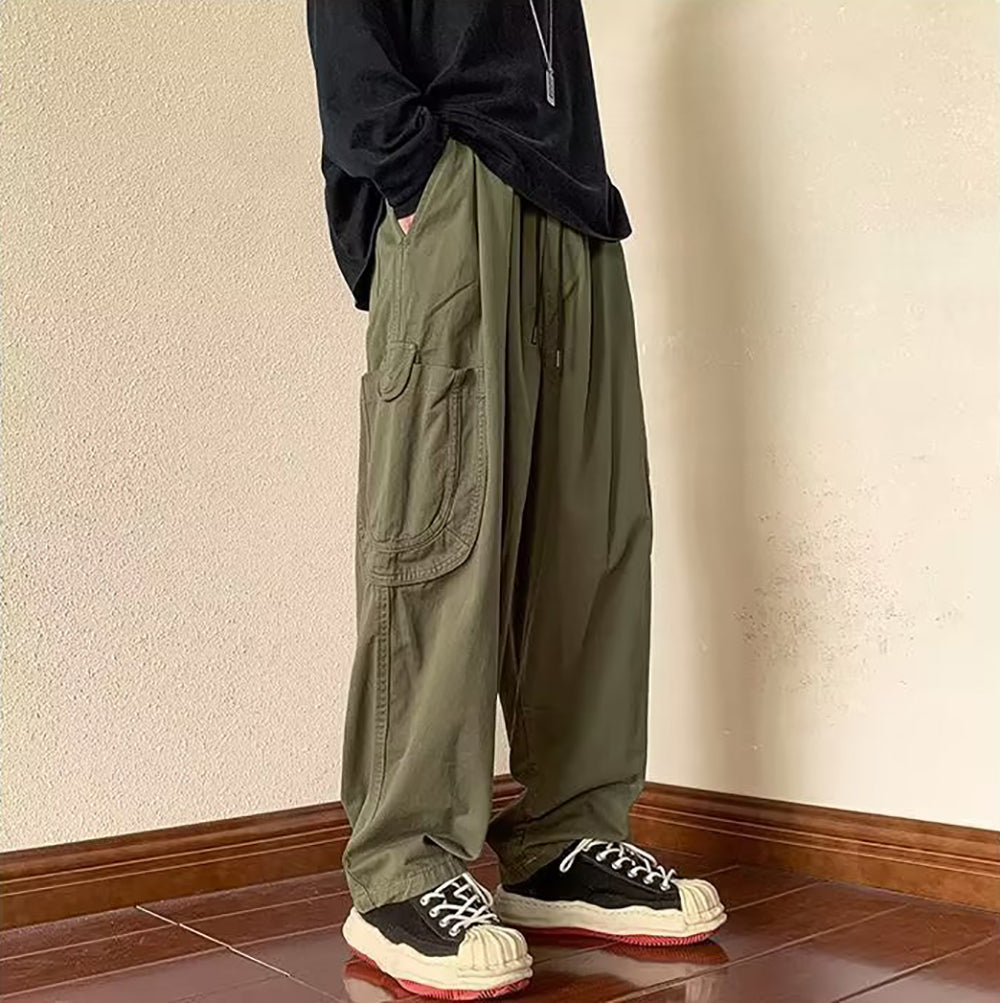 Men Loose Fit Cargo Trousers