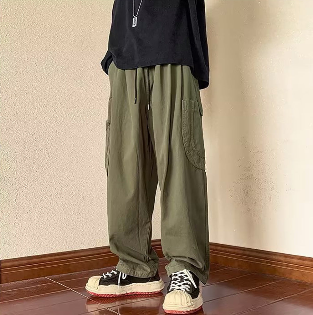 Men Loose Fit Cargo Trousers