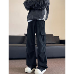 Men Loose Fit Cargo Chinos